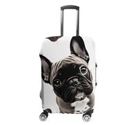 French Bulldog Suitcase Covers Luggage Protector - Travel Elastic Baggage Case Protective, Washable Anti-scratch Large Suit Case Cover for Suitcases Fits 19-32 Inch Luggages, white, XL, Flower and