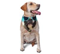French Bulldog Summer Dog Bandana Pet Scarf Accessories for Small Medium Dogs Cats Photo Prop, Triangle Pet Bandanas Adjustable Puppy Bib Washable Dog Kerchief Puppy Neckerchief
