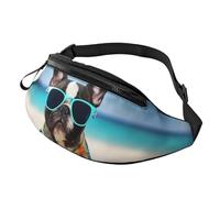 french bulldog summer Fanny Pack for Men Women Crossbody Waist Bag Waterproof Sports Belt Bag Outdoor Hip Pack
