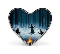 French Bulldog Summer Lapel Pin Heart Brooches And Pins - Metal Badge for Shirts, Jackets, Hats | Durable Fashion Accessory & Gift for Men, Women, Events, The Witch of the forest, Love form