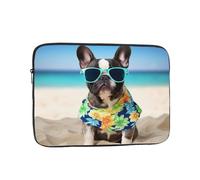 French Bulldog Summer Laptop Case Sleeve Water Resistant Laptop Bag Men Women Shockproof Protective Notebook Case 15 inch
