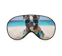 French Bulldog Summer Sleeping Mask, Light Blocking Eye Mask, Comfortable and Soft, Eye Cover with Elastic Band, Suitable for Men and Women, Suitable for Travel/Sleeping