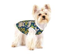 French Bulldog Sunflowers,Cotton Sleeveless Pet T-Shirt Soft Stretchy Puppy Breathable Vest,S
