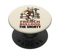 French Bulldog The Snorty Funny Cowboy Dog Western Meme PopSockets Adhesive PopGrip
