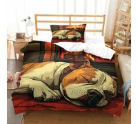 FRENCH BULLDOG Three-dimensional Printing Bedding Bedding Ensemble BULLDOG Duvet Cover Superior Microfiber Pillow Slip Included Soft And Easy to Maintain Single（135x200cm）