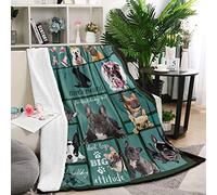 French Bulldog Throw Blanket for Kids Cute Funny Flannel Fleece Blankets Plush Lightweight French Bulldog 3D Printed Blanket Gifts for Dog Lovers Boys Girls All Season Couch Sofa, 101cm x 127cm