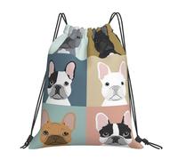 French Bulldog Unisex String Backpack Waterproof Swimming Bag Large Drawstring Bag For Travel Hiking Yoga