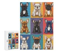 French Bulldog Variations Puzzle for Adults, 300 PCS, Illustrated Jigsaw Edition, An Engaging Indoor Activity for Quiet Evenings, at Home