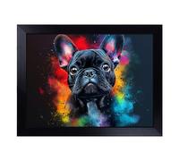 French Bulldog Vol.2 | Lap Tray with Padded Cushion, Portable Surface with Bean Bag Base, Perfect Surface for Working, Crafting, TV Eating and Laptop Use