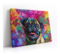 French Bulldog Wall Art - Colorful Animal Wall Decor for Living Room, Bedroom, Office - 12x16 Inch