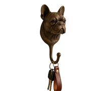 French Bulldog Wall Hook, French wall Hooks, French Bulldog Hook for Coats Keys, Wall Mounted Leash Hanger for Dog Lovers, Entryway Organization & Decor (Coffee)