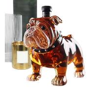 French Bulldog Whiskey Bottle - 300ml Bulldog Shaped Glass, Empty Alcohol Container For Restaurant Shelves | Alcohol Decanter For Restaurant Shelves, L Bottle