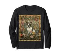 French Bulldog William Morris Style Dark Brindle Frenchie Long Sleeve T-Shirt