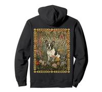 French Bulldog William Morris Style Dark Brindle Frenchie Pullover Hoodie