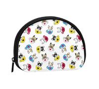 French Bulldog With Coffee Cup Coin Purse, Cute Mini Coin Purse for Women, Small Change Purse Coin Pouch