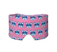 French Bulldog with Glasses, Full Eye Covers Light Blocking Eye Mask Sleep Eye and Ear Muffs