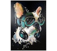 French Bulldog With Headphones - Premium 1000 pieces Puzzle - MyPuzzle special collection from Puzzle Galaxy