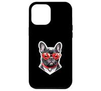 French Bulldog with Heart Glasses and Red Collar Case for iPhone 12 Pro Max