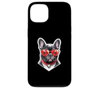 French Bulldog with Heart Glasses and Red Collar Case for iPhone 13