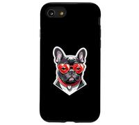 French Bulldog with Heart Glasses and Red Collar Case for iPhone SE (2020) / 7 / 8
