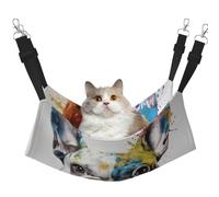 French Bulldog With Rainbow Paint Printed Pet Hammock - Sleeping Hammock For Cats, Rabbits, Ferrets, Puppies, Small Animals