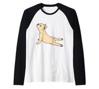 French Bulldog Yoga - Stretching Gym Frenchie Pet Animal Dog Raglan Baseball Tee