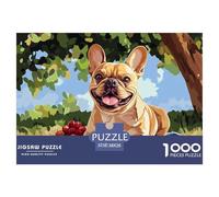FRENCH BULLDOG1000Pieces JigsawPuzzlesanimal ForAdult Challenging LargePiecePuzzles Age12+byth EducationalGames Uncover The Puzzle 38x26cm/1000pcs
