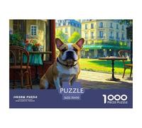 French Bulldog1000Pieces JigsawPuzzlesanimal ForAdults Challenging Brainteasing Age12+byth Challenging The Impossible Difficult Game Fun, Challenging 70x50cm/1000pcs