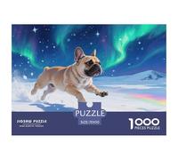 French Bulldog1000Pieces JigsawPuzzlesanimal ForAdults Colourful LargePiecePuzzles Age12+byth HomeDecoration Uncover The Puzzle 70x50cm/1000pcs