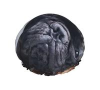 French BullDogs Mall Black Dogs Pets Double Layer Elastic Waterproof Shower Cap Reusable Bath Cap