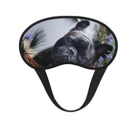 French Bulldogs Mall Black Dogs Pets, Full Eye Covers Light Blocking Eye Masks Blackout Sleep Eye Muffs
