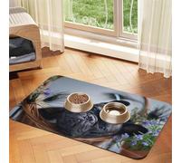 French Bulldogs Mall Black Dogs Pets,Waterproof Pet Feeding Mat,PU Leather Placemats for Cat Dog Water Bowl,Food Mats,30x45cm