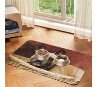 French Bulldogs Mall Puppy Brown Little Dogs,Waterproof Pet Feeding Mat,PU Leather Placemats for Cat Dog Water Bowl,Food Mats,40x60cm