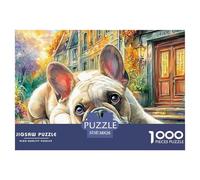 French BulldogSophisticated 1000-Piece Jigsaw Puzzles for Adults Comprised of 1000 Individually Challenging Puzzle Game Pieces - Conceived As An Exceptional Gift Jigsaw Puzzles for Adults And Kids Ag
