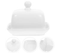 French Butter Dish Ceramic Box Cracker Tray Storage Container Kitchen Supply White Ceramics Household