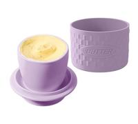 French Butter Keeper - 3.9in Diameter Silicone Pot, Freshness Preservation Crock, Nonstick Soft Butter Container | Home Breakfast Station, Professional Kitchen Pantry, Holiday Dinner Table Setting