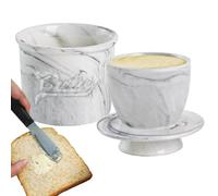 French Butter Keeper Lid Storage Container Holder | Ceramic Butter Dish for Kitchen Table Counter Party Brunch Family Meal Picnic Holiday Gathering Kitchen Counter Table Party