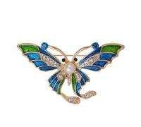 French Butterfly Brooch Palace Style Enamel Dripping Oil Insect Chest Flower for Dresses Coats Parties