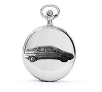 French Car XM ref50 Pewter Effect Design on a Polished Silver case Men's Gift Quartz Pocket Watch fob
