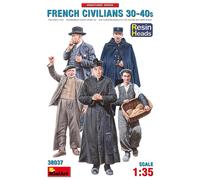 French Civilians 30-40s. Resin Heads 1:35 Figure Plastic Model Kit Miniart