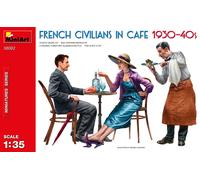 French Civilians in Cafe 1930-40s 1:35 Plastic Model Kit Miniart