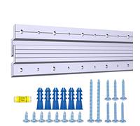 French Cleat Hanger 17 Inch Super Heavy Duty- Picture, Mirror, Whiteboard, Cabniet, Shelf, Pallet or Panel Interlocking Wall Mounting Bracket - Aluminum Z Bar Clip Hanger Supports 200 lbs