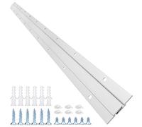 French Cleat Hanger 30 Inch ,2Pairs Aluminum Z Clips for Hanger Supports 120lbs - Interlocking Wall Mounting Bracket Hardware Kit for Hanging Mirrors, Picture, Shelf, Whiteboard, Art, Frames