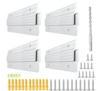 French Cleat Hanger Heavy Duty 41 inch - 4 Pairs Aluminum Alloy Z Bar Clips Picture Hanging Kit Mirror Mounting Hardware 500 lbs Load Interlocking Wall Brackets Frame Hanger