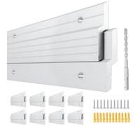 French Cleat Hanger Heavy Duty 41 inch - 8 Pairs Aluminum Alloy Z Bar Clips Wall Mounting 500 lbs Load Interlocking Brackets Mirror Hanging Hardware Frame Hanger Picture Hanging Kit