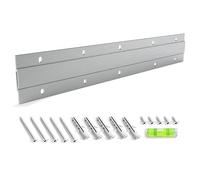 French Cleat Hanger Kit 18 inch 1 Pair 140 lb Z Hanging Heavy Picture Mirror Frame Wall Mounting Bracket Aluminum Hardware Duty Hooks Drywall Clips Large Canvas Painting Headboard Whiteboard