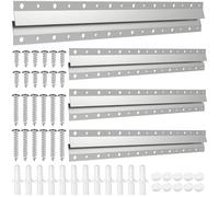 French Cleat Picture Hanger 16inch,Wall Mounting Brackets Cleat Picture Hanger Kit Z Bar Clips for Hanger Supports 100lbs,Z Bracket Picture Hangers Kit for Pictures,Mirrors,and Art (4Pairs)