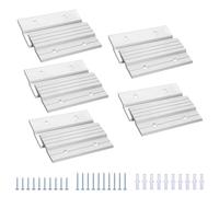 French Cleat Picture Hanger 4" Aluminum Z Clips Interlocking Wall Mounting Bracket Hardware Kit for Hanging Mirrors, Panels, Shelf ,Headboards, Artwork, Cabinet, Whiteboard, Art Frames (5 Pairs)
