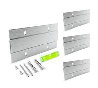 French Cleat Picture Hanger - 4 inch 4 Pairs - Aluminum Z Hanger Interlocking Wall Mounting Bracket Hardware Kit Z Clips for Hanging Wall Painting, Mirrors, Panels, Artwork, Cabinet, Whiteboard