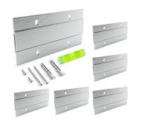 French Cleat Picture Hanger - 4 inch 6 Pairs - Aluminum Z Hanger Interlocking Wall Mounting Bracket Hardware Kit Z Clips for Hanging Wall Painting, Mirrors, Panels, Artwork, Cabinet, Whiteboard